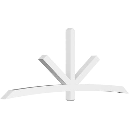 Ekena Millwork Alberta Architectural Grade PVC Gable Bracket, 108"W x 40 1/2"H x 4"D x 4"F, 9/12 Pitch GBP108X41X0404ALB00
